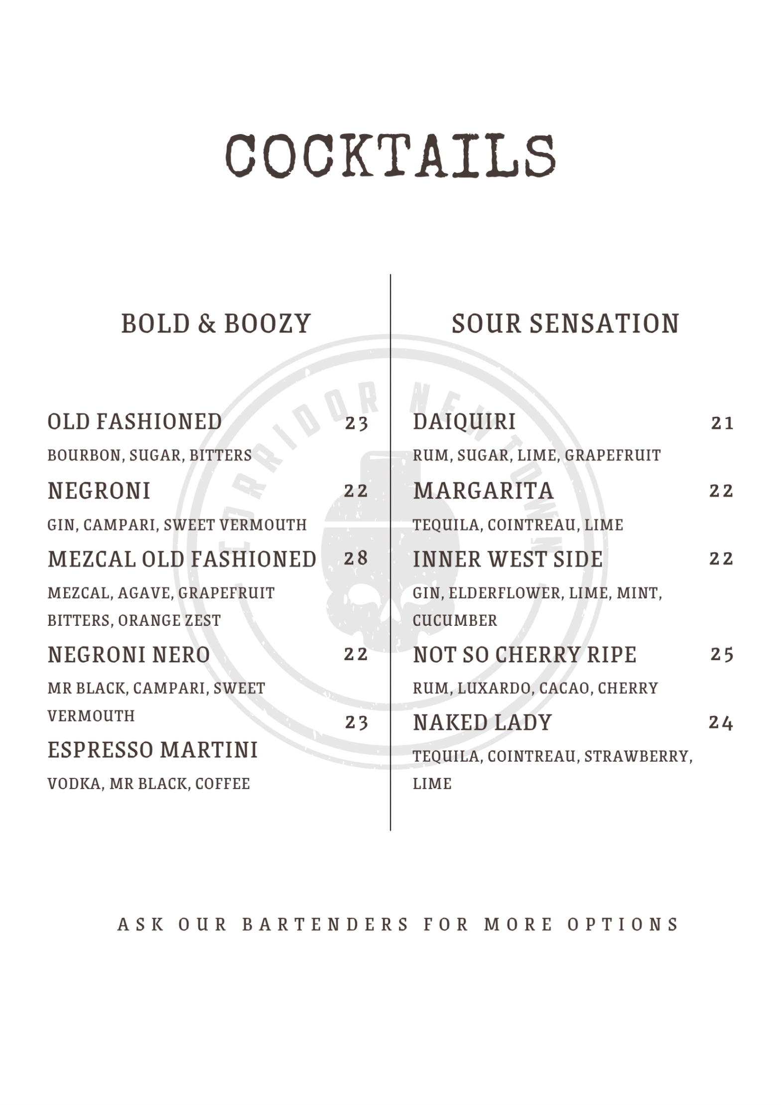Explore an Exquisite Cocktail Bar in Newtown Corridor Newtown